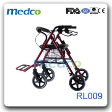 Foldable rollator with footrest RL009